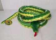 Melissa & Doug Giant 14' (168") Snake Plush Boa Constrictor Green & Yellow, New