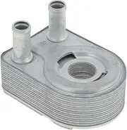 X AUTOHAUX Engine Oil Cooler for Ford Fiesta 2012-2024 Transmission Oil Cooler Trans Cooler with O-ring Seals No.1761091/CM5G6B856EA Aluminum Alloy Silver Tone