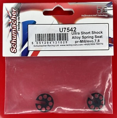 Schumacher Ultra Short Alloy Spring Cup Seat U7542 U-7542 Mi6 Mi7 Mi8 NEW Sealed