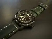 Swatch X Custom Blancpain Ocean Of Storms Fifty Fathoms Bioceramic Green Strap!