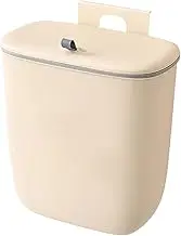 B Baosity Compost Bin Waste Bin Mountable with Lid Hanging Trash Can Garbage Can Wall Mounted for Countertop Counter Top Cabinet Door, 12L