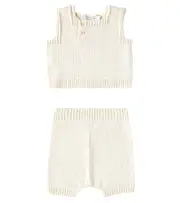 [Bonpoint] Bonpoint Baby Elsie cotton top and shorts set M 1 white