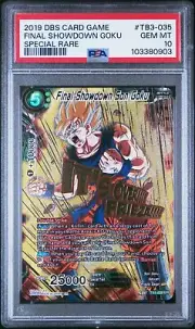 2019 Dragon Ball Super Clash of Fates SPR TB3-035 Final Showdown Son Goku PSA 10