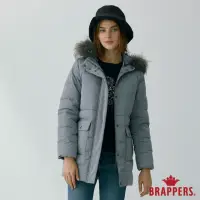 在飛比找momo購物網優惠-【BRAPPERS】女款 可拆帽中長版羽絨外套(灰)