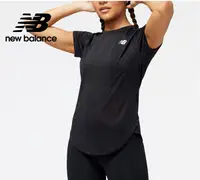 在飛比找Yahoo奇摩購物中心優惠-NEW BALANCE 女排汗短袖上衣 黑 KAORACER