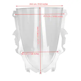 Yamaha YZF R3 2019-2020 ABS抗壓擋風鏡 透明-極限超快感