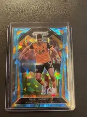 Raul Jimenez Prizm EPL Blue Cracked Ice /75 Wolverhampton Wanderers