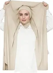 [Lina & Lily] Flowy Chiffon Instant Hijab Scarf Attached Jersey Ninja Undercap Full Coverage for Muslim Women