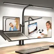 LED Desk Lamp for Home Office, Eye-Caring Desk Light with Clamp, Stepless Dim...