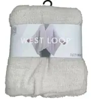 West Loop Women's One Size Fits Most Taupe Fuzzy Wrap