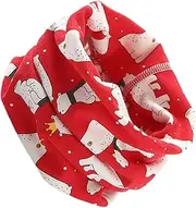 [JEWEDECO] Wind Proof Scarves Cotton Scarf Scarf Cartoon Scarf Neck Loop Collar Scarf Scarves Red