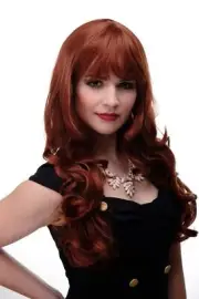 Ladies' Wig Women Red Copper Wavy Long Fringe Smooth 285-130