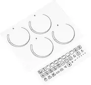 HALLMERS 40pcs Combo 4X 43mm Top Zero Clockwise Gradient Dial + 36x Symbols Decal Control Panel Labels (Black Print Clear Adhesive) Replacement Oven Sticker Cooktop Gas Induction Hob Knob Burner