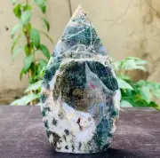 369g Natural Beautiful Aquatic Agate Crystal Rough Stone Specimen Treatme