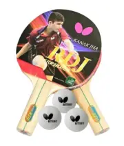 Kanak Jha RDJ 2-Player Table Tennis Paddle Set with 3 Balls