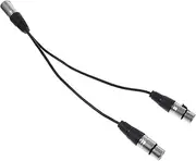 Kisangel XLR Splitter Cable Audio Adapter Durable Stereo Amplifier Cable for Speakers and Stage Performance High Conductivity