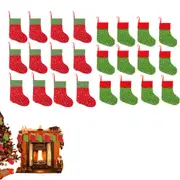 24Pcs Snowflake Christmas Stockings for Home Christmas Tree Party Decor Family Christmas Holiday Xmas Gift