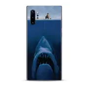 Skins Decal Wrap for Samsung Note 10 Plus Jaws Great White Under Boat