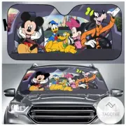 Personalized Disney Car Sun Shade Mickey And Friends Windshield Sun Shade