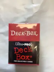 New Red Ultra Pro Deck Box Holds 75 Standard Collectible Gaming Cards 2008