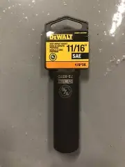 DeWalt 11/16" Deep Impact Socket 1/2" Drive 6pt SAE 73-937D
