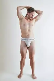 [M394] Male Model Showing Off Body To Viewer Fine Art Hunky Physique