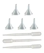 5 Small Funnels 20 Droppers Pipettes for Decanting Essential Oil Perfume Bottles