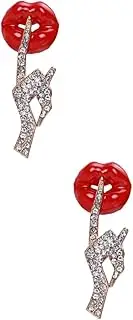 [WOFASHPURET] 2pcs Lips Brooch Decor Hats Clothes Brooch Pin Women Clothes Brooch Scarf Brooch Pin Women Clothes Pin Brooch for Clothes Women Clothes Lapel Pin Shawl Pin Scarf Pin Hat Pin Alloy