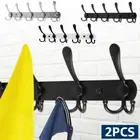 2Pcs Coat Racks with 5 Hooks Wall Mounted Coat Hook Rack Heavy Duty Hook Towel༒