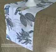 Bird Table Runner Rustic Home Decor Linens Nature Decor Kitchen Dining Room