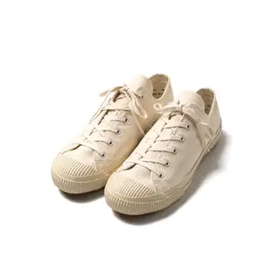 日本PRAS久留米硫化鞋底兒島帆布鞋低幫鞋帶米白色米底