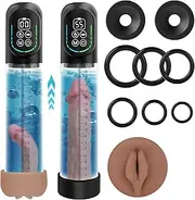 Electric Penis Pump Male Adult Toy, Male Masturbator, with 5 suction modes and 6 training modes, 4 training pressure modes, 4-in-1 Electric Penis Enlargement Vacuum Pump, LCD Touch Screen, Adult Toy Pocket Vaginal Stimulator