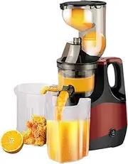 800W Juicer Machine, 80Mm Large Diameter Fruit and Vegetable Juicer, Squeeze Juicer, Cold Press Slow Juicer Easy to Clean Juicer Machine for Home