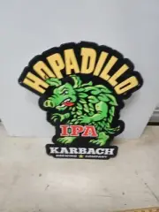 KARBACH BREWING Hopadillo BEER BAR Metal SIGN MAN CAVE DECOR BOTTLE Armadillo