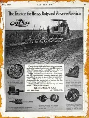 1911 Rumely Kerosene Oil Pull Tractor New Metal Sign: La Porte, Indiana