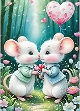 TOSTOG Diamond Painting Kits for Adults, Mouse Full Drill Diamond Art Embroidery Pictures, 5D DIY Diamond Art Craft Kits for Home Wall Decor 12x16 inch