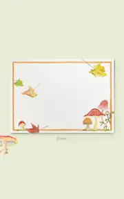 [Clementina Sketchbook] Set-of-Ten Forest Mushrooms Hand-Painted Stationary Cards