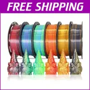 1.75mm Bicolor Silk PLA Filament Bundle - 6 Spools of Pearlescent Brilliance