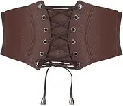 [Vonmelli] Women Corset Belt Lace Up Corset High Waist Elastic Belt For Halloween Costume Parties