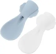 Luxshiny 2Pcs Silicone Spoon Ergonomic Puree Pouch Squeeze Scoop Comfortable for LED Weaning Heat Cold Resistant Design