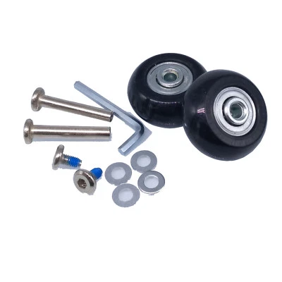 2Set OD 40mm Luggage Suitcase Replacement Wheels Axles Repair Wrench