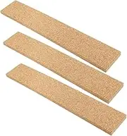 Parliky 3pcs Self-Adhesive Cork Strip Wall Sticker Cork Bulletin Bar for Office
