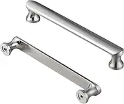 Brushed Nickel Kitchen Cupboard Handles - 10 Pack, 128mm Hole Spacing, Drawer & Cabinet Handles