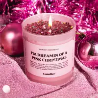 在飛比找蝦皮商城優惠-美國 Candier 60小時大豆蠟燭/ 粉紅色的聖誕節 e