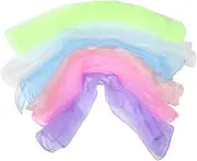 [Ipetboom] 6pcs Chiffon Scarves Candy Color Play Scarves for Dance Performance Soft Comfortable for Kindergarten Activities and Enhancing Costumes