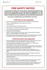6" x 9" Emergency Preparedness Fire Safety Notice White Vinyl Waterproof...