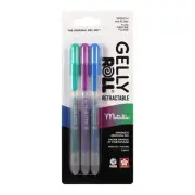 3 Pack Sakura Gelly Roll Retractable Medium Point Pens 3/Pkg-Metallic 50602