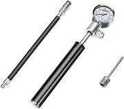 Totority 1 Set High Pressure Bike Pump with Gauge Portable Bicycle Tire Inflator for American French Nozzles for Inflating Tires Balls and Balloons Cycling Enthusiasts