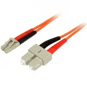 StarTech.com 2m Fiber Optic Cable - Multimode Duplex 50/125 - LSZH Fiber Jumper Cord - LC/SC - Cable for Network Device - First End: 2 x LC Network -