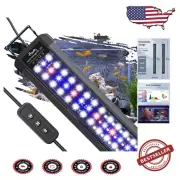 Extendable 21W Aquarium LED Light for 30-36 Inch Fish Tanks - Day & Night Modes